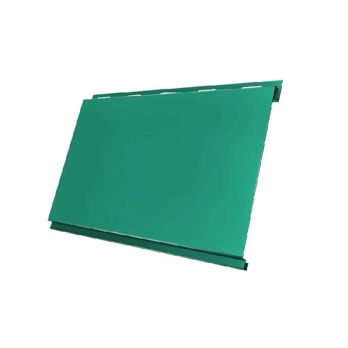 Металлический сайдинг Grand Line Вертикаль 0.45 мм classic PE с пленкой RAL 5021 Водная синь